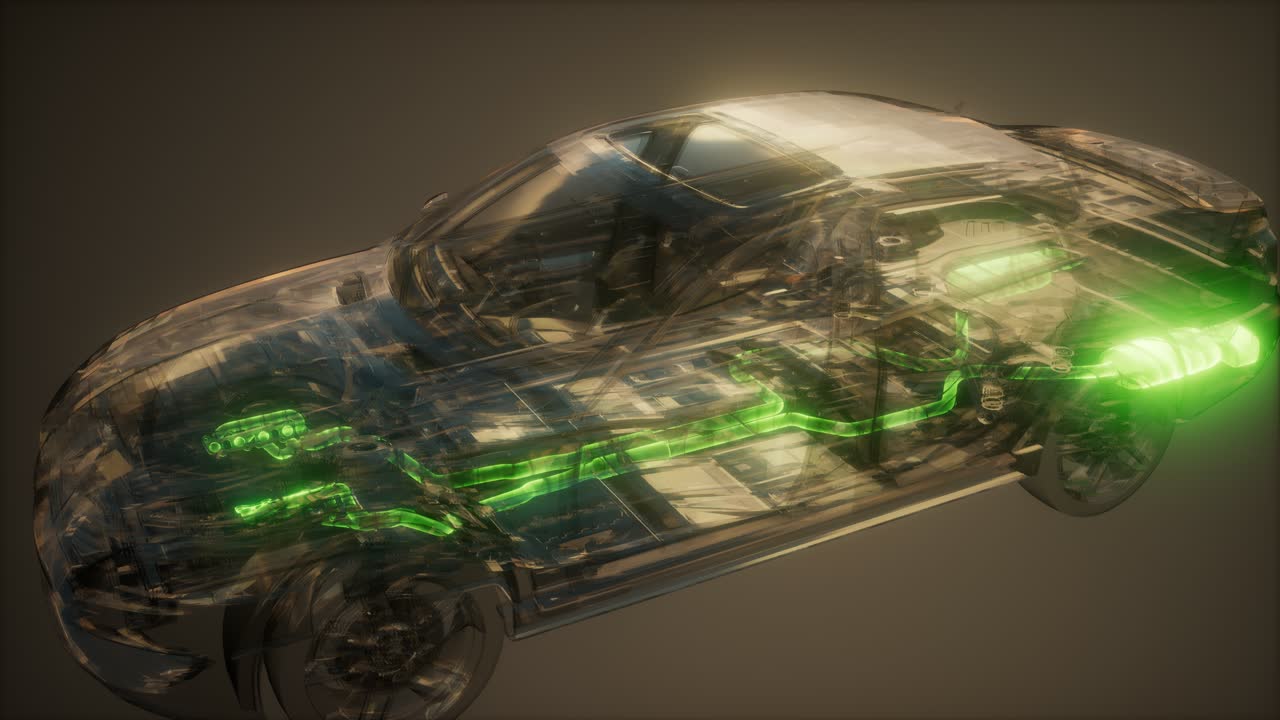 자동차에서 볼 수 있는 배기가스 시스템