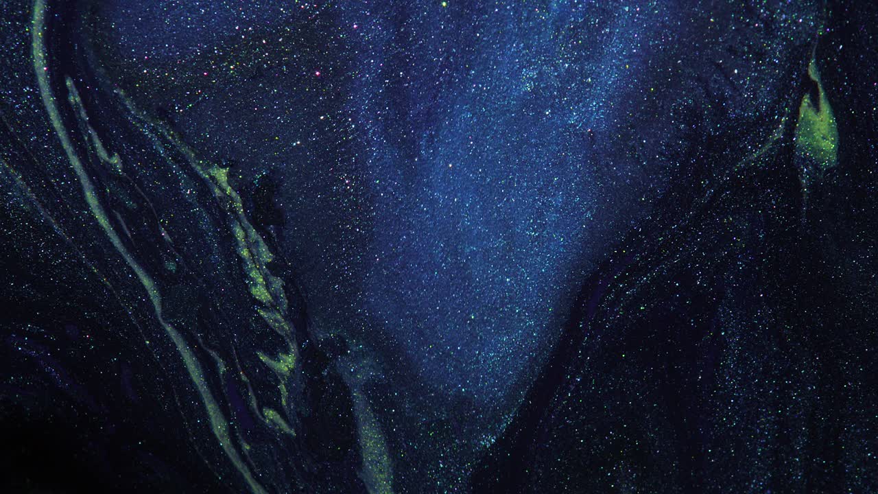 Game Of Colors. Fluid Art. Liquid Flows And Changes Colors During Mixing.