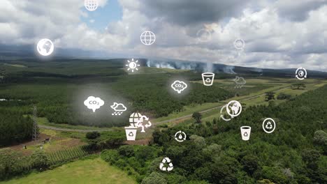 Drone-view--Africa-Forest--Kenya-and-Tanzania-Bush-fire-on-slopes-of-mount-Kilimanjaro-Loitokitok-Kenya