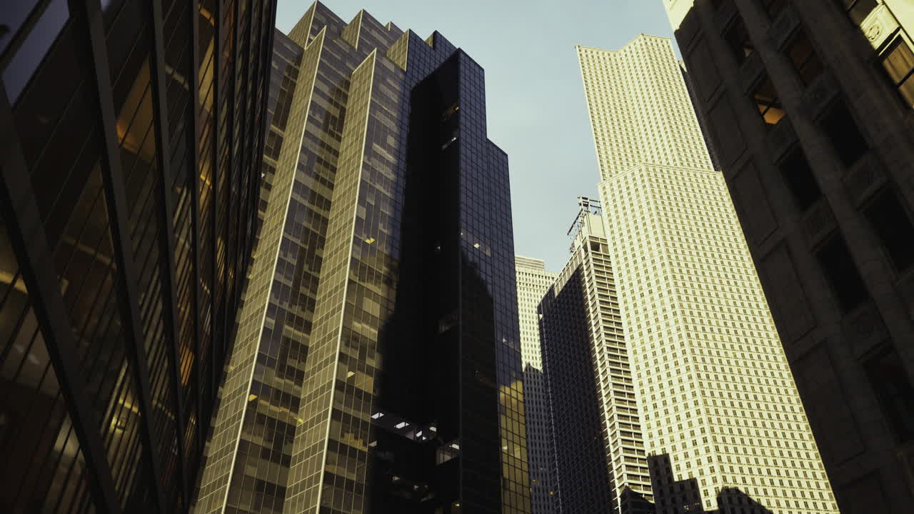 Urban Cityscape with Skyscrapers