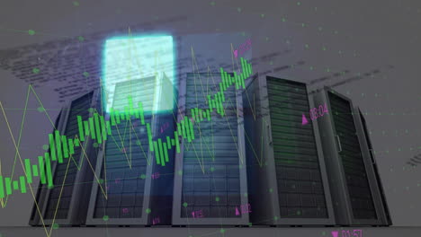 Animación-De-Procesamiento-De-Datos-Y-Diagramas-Sobre-Servidores.