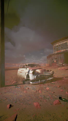 car parked in dirt