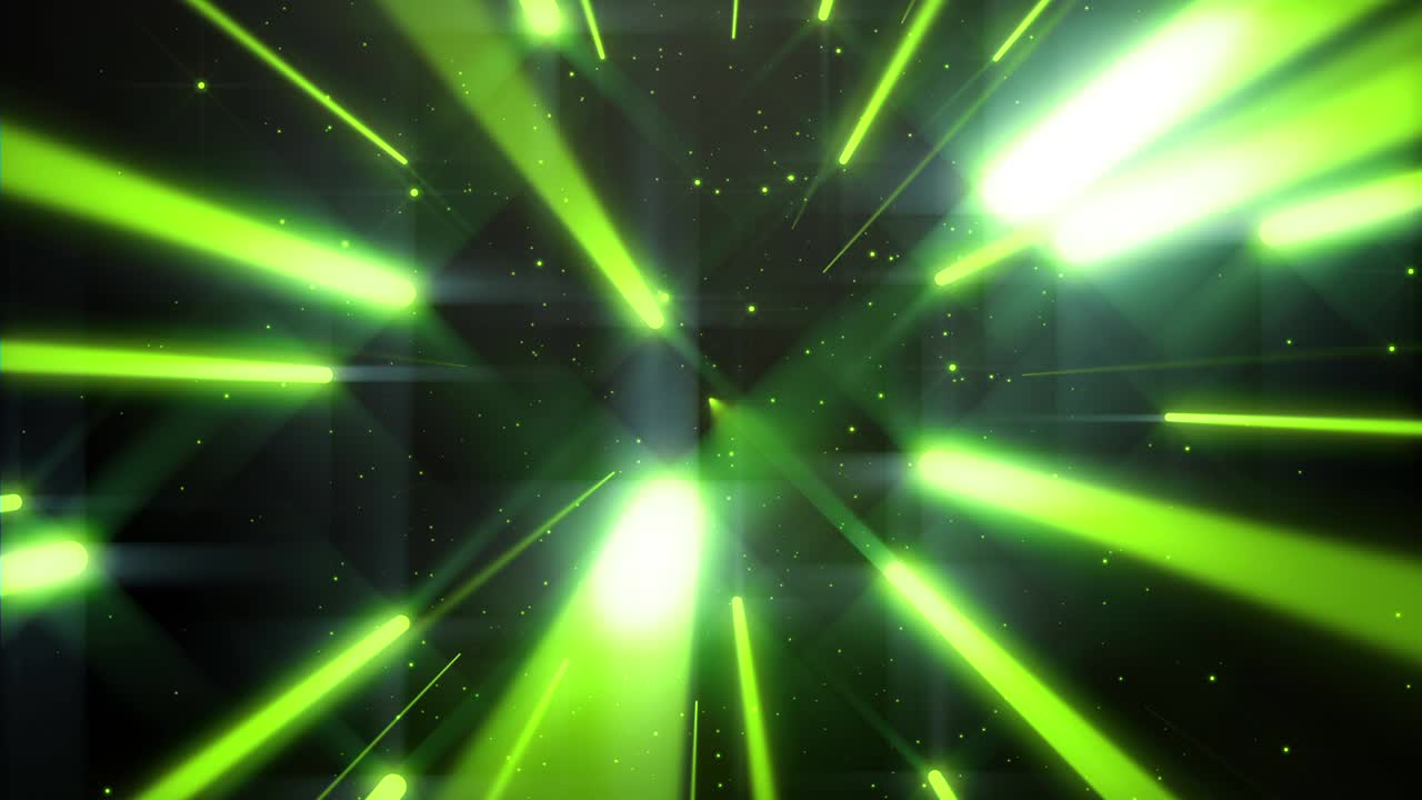la danza verde delle luci 4k, l'animazione di sottofondo, il concerto, il ciclo senza interruzioni.