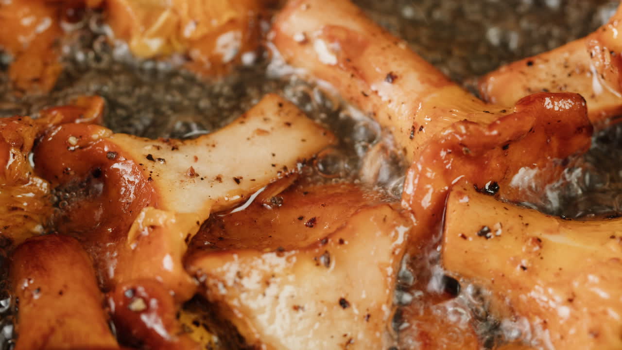 Frying Chanterelle Mushrooms