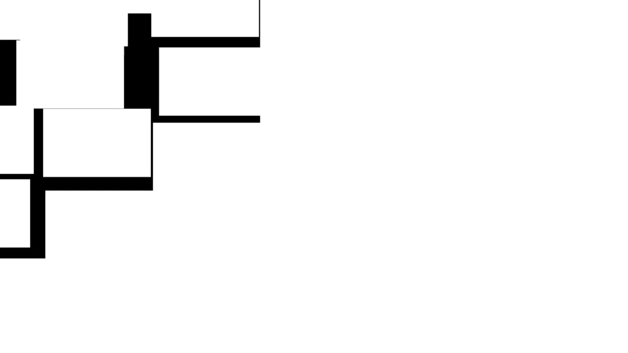Abstrakt geometrisk animation af sorte og hvide former
