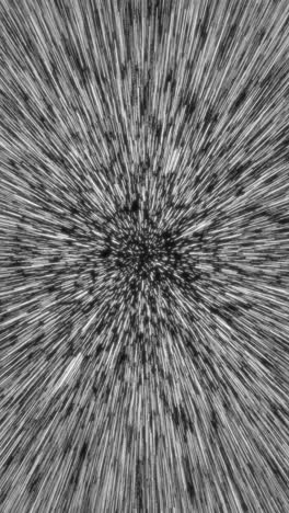vertical video of hyperspace interstellar light speed science fiction travel animation with bright stars passing rapidly. 3d wormhole animation 4k