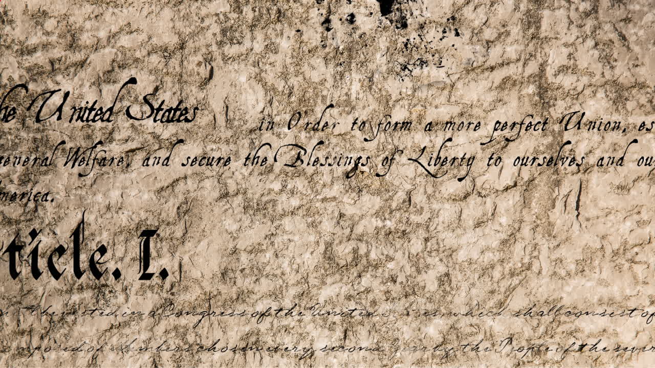 갈색 배경 위에 텍스트와 모양이 있는 문서의 애니메이션