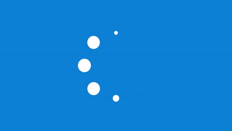 animación de círculos de carga de interfaz digital que parpadean sobre un fondo azul