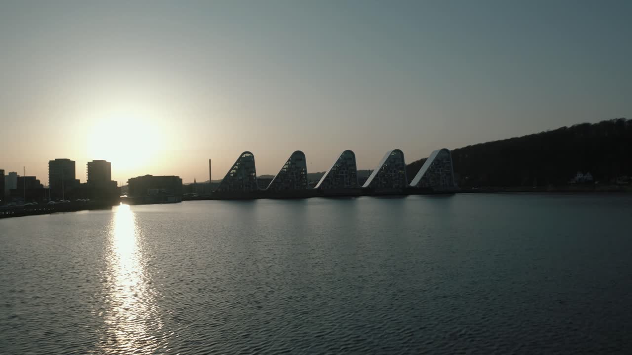 덴마크 건축의 드론 영상