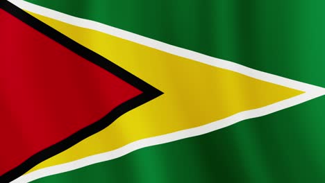 guyana waving flag seamless loop animation 4k