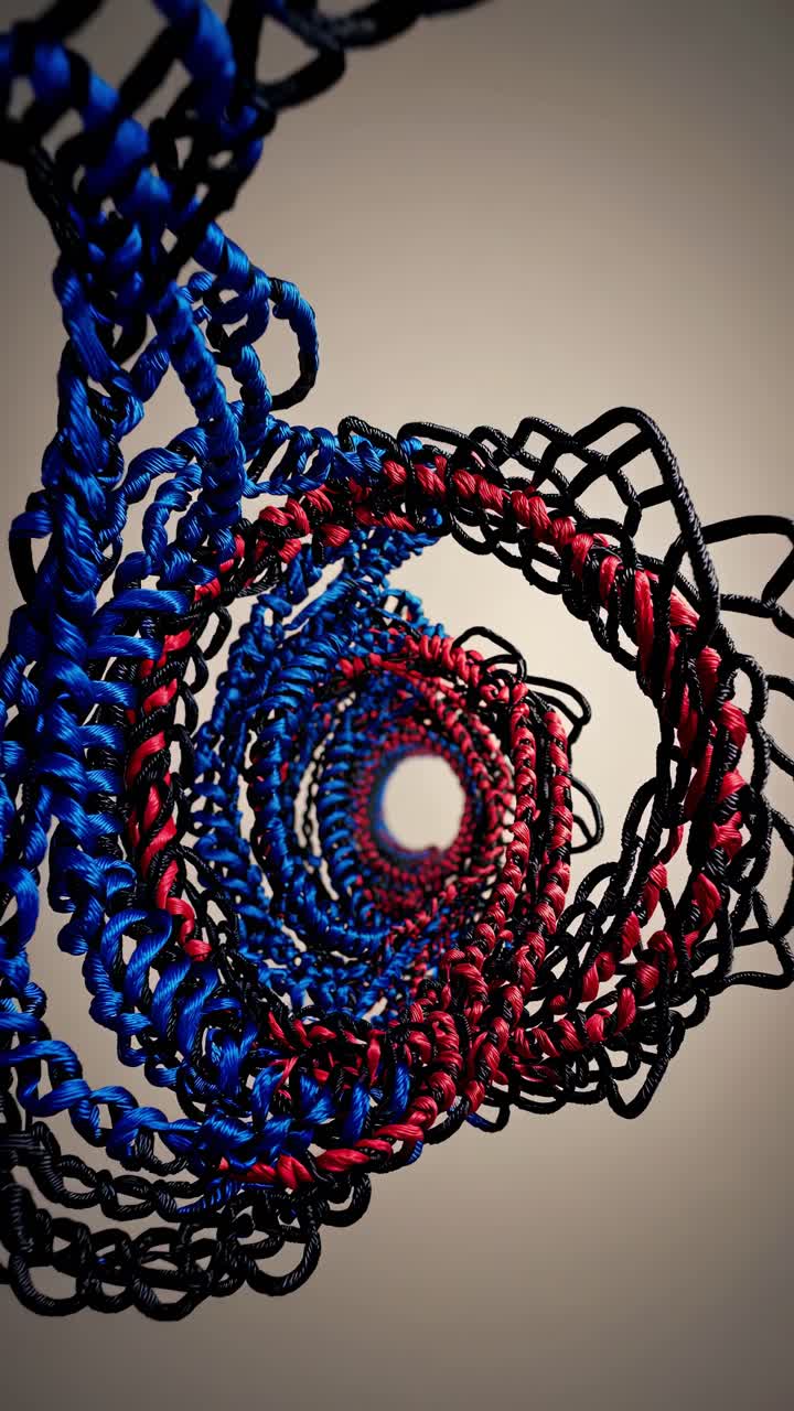 Abstract Spiral of Braided Cords