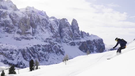 Skiing in the Mountains
