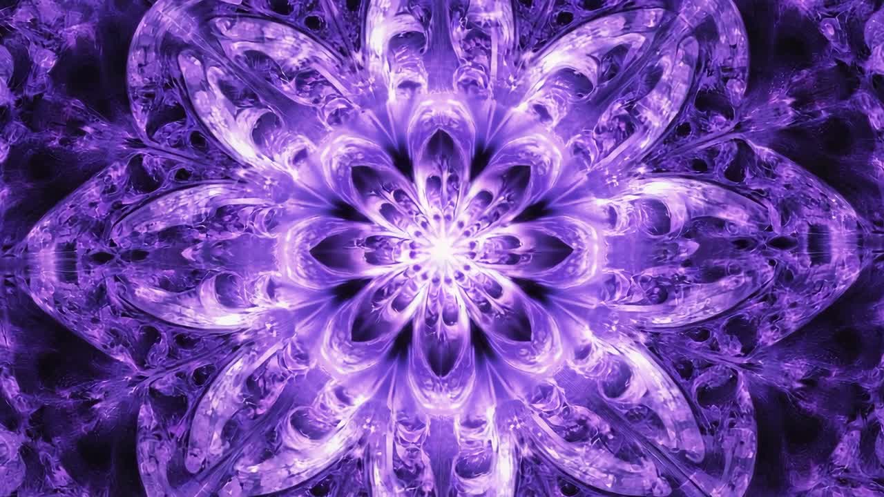 Abstract Purple Flower Fractal