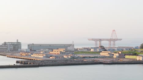 india basin’s docks and warehouses line the coast, contrasting the gentle greenery of nearby heron’s head park.