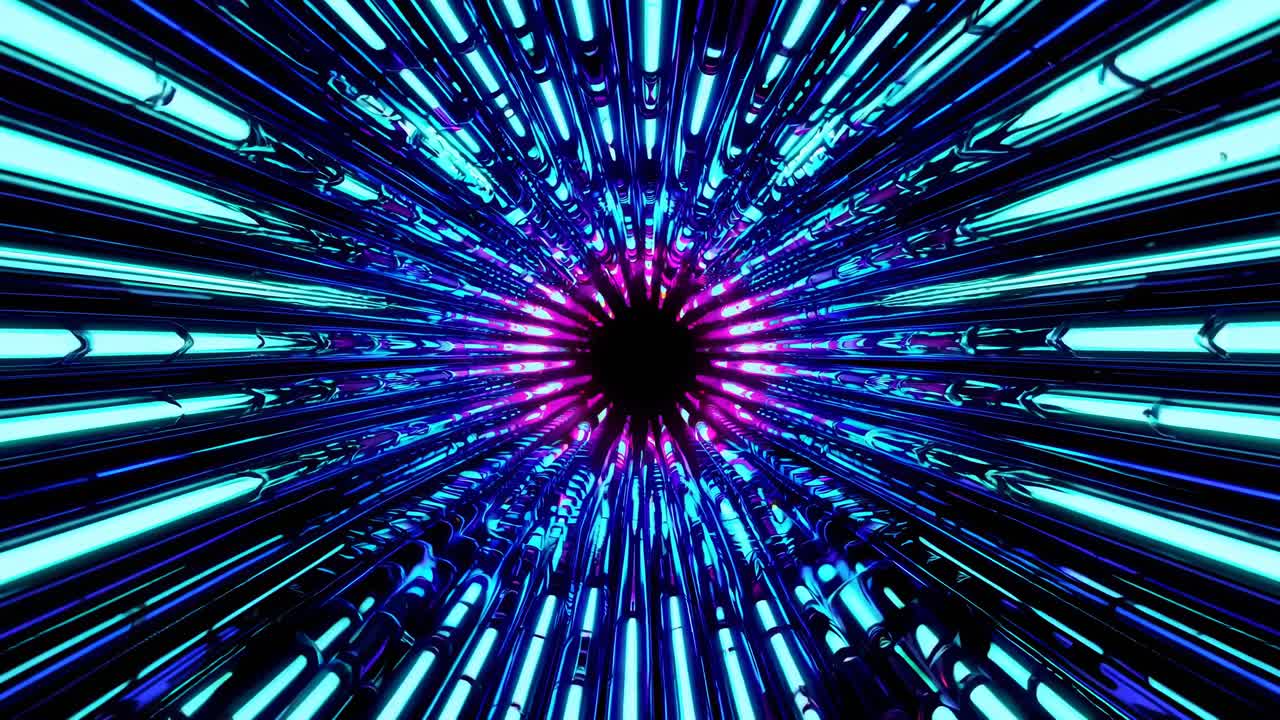 túnel de neón abstracto