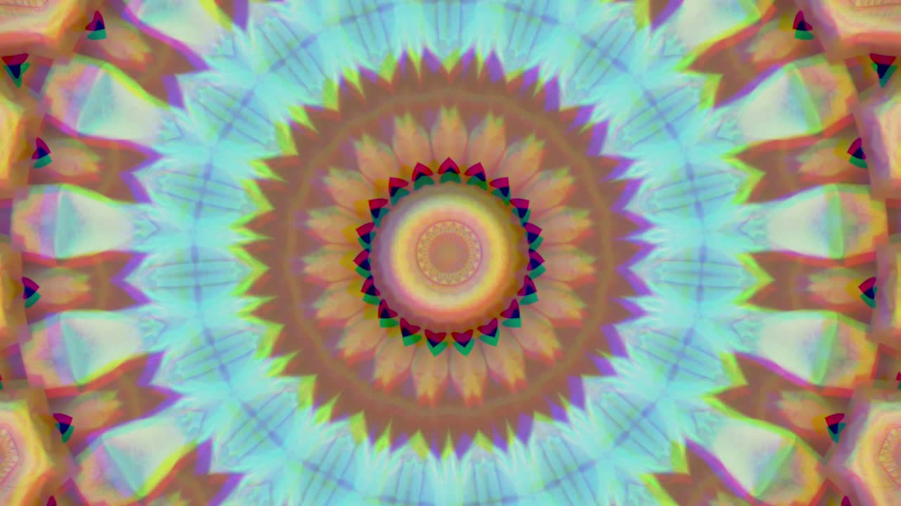 el fondo abstracto de 4k, el bucle de fantasía en movimiento dinámico, el caleidoscopio.