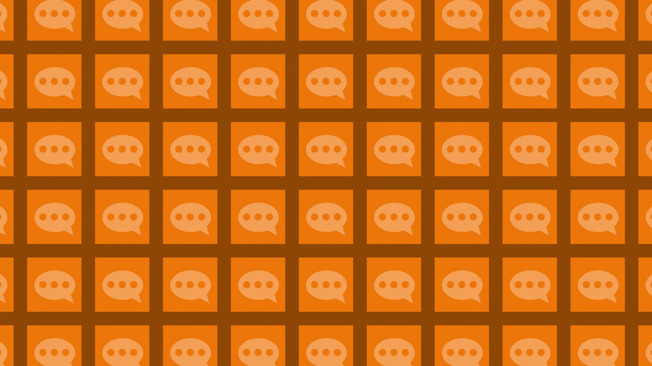 Orange Speech Bubble Pattern