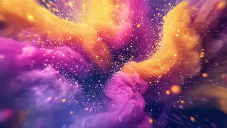 explosión abstractamente colorida