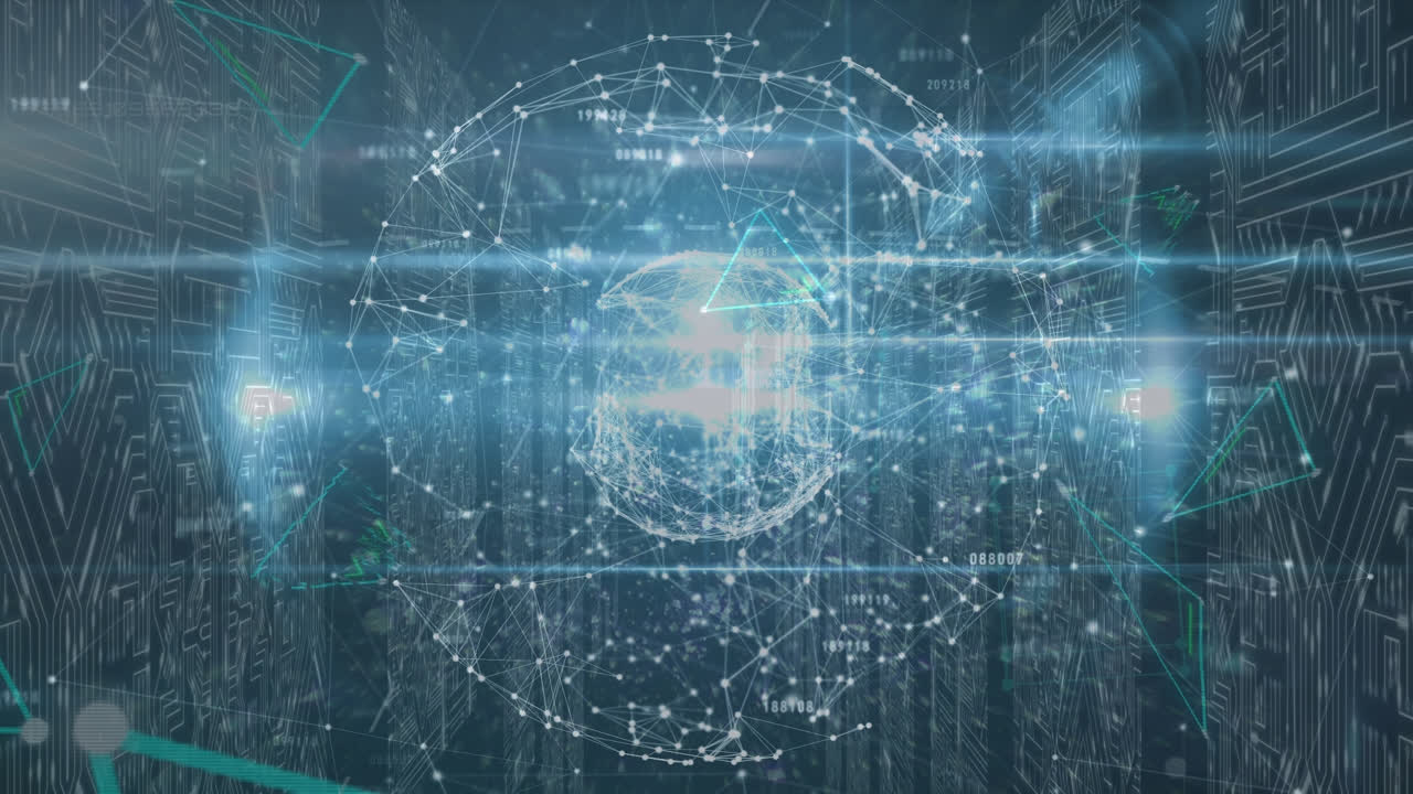 연결 네트워크의 애니메이션과 서버  ⁇  위의 글로브