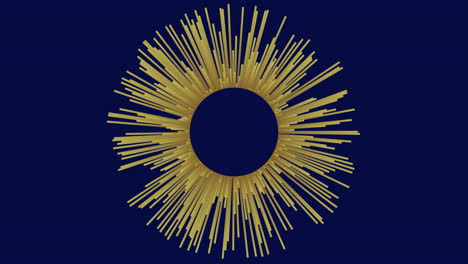 Fesselndes-Goldenes-Sunburst-Design-Auf-Blauem-Hintergrund-Ein-Dekoratives-Vergnügen