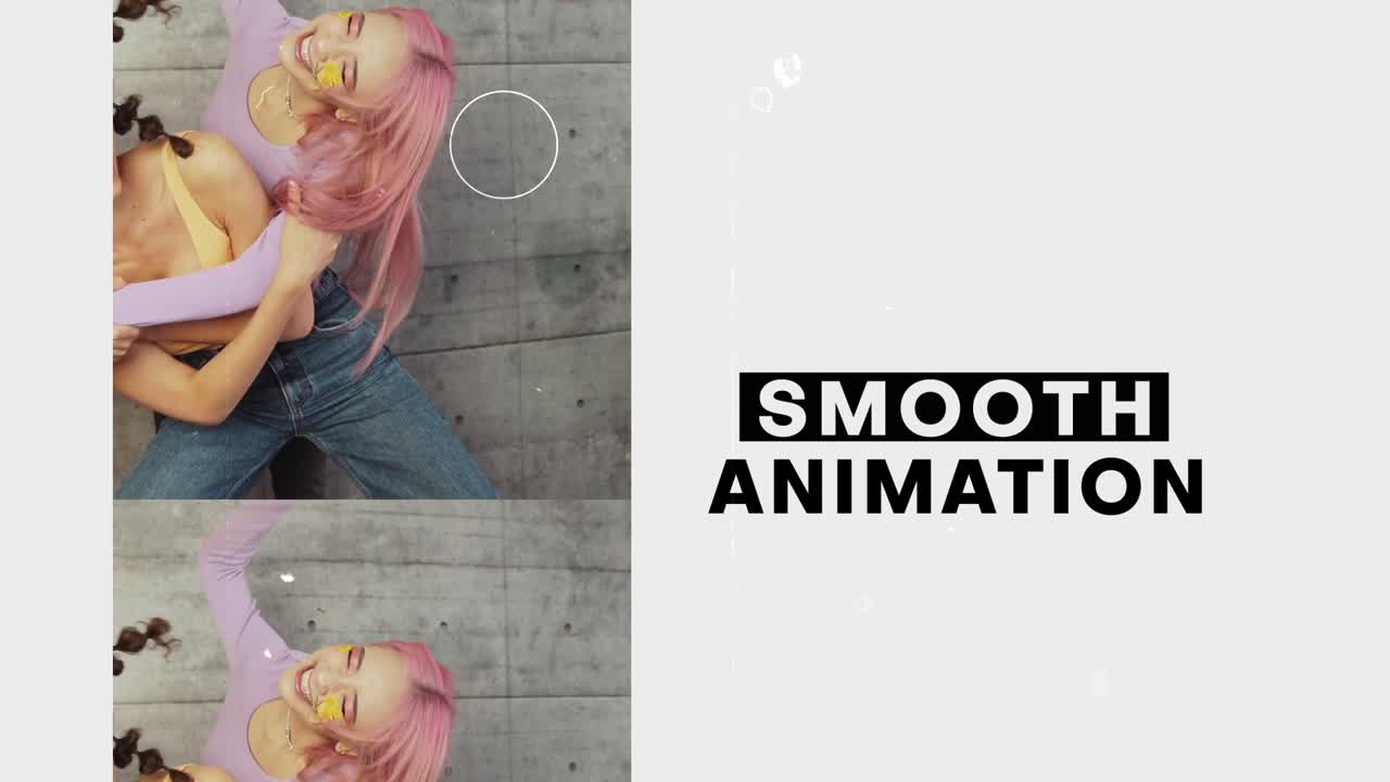 Slideshow video template - 12 placeholders,10 Text placeholders,Color control