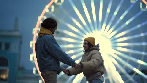 Love-couple-having-fun-outdoor.-Man-and-woman-hugging-on-urban-street.