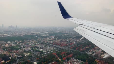 view inside of a flying plane