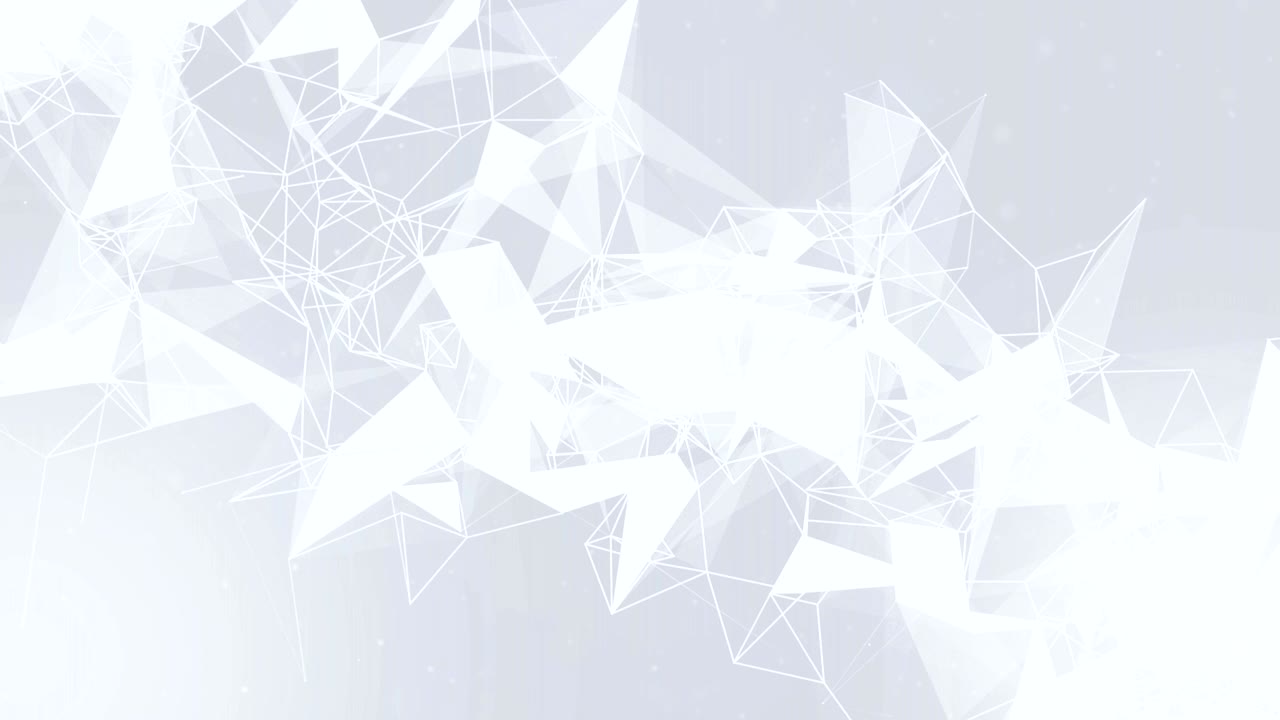 concepto digital abstracto de figuras geométricas: fractales de plexo poligonal que se mueven, se conectan a sí mismos y con partículas. concepto tecnológico triangular animación de fondo de bucle sin costuras