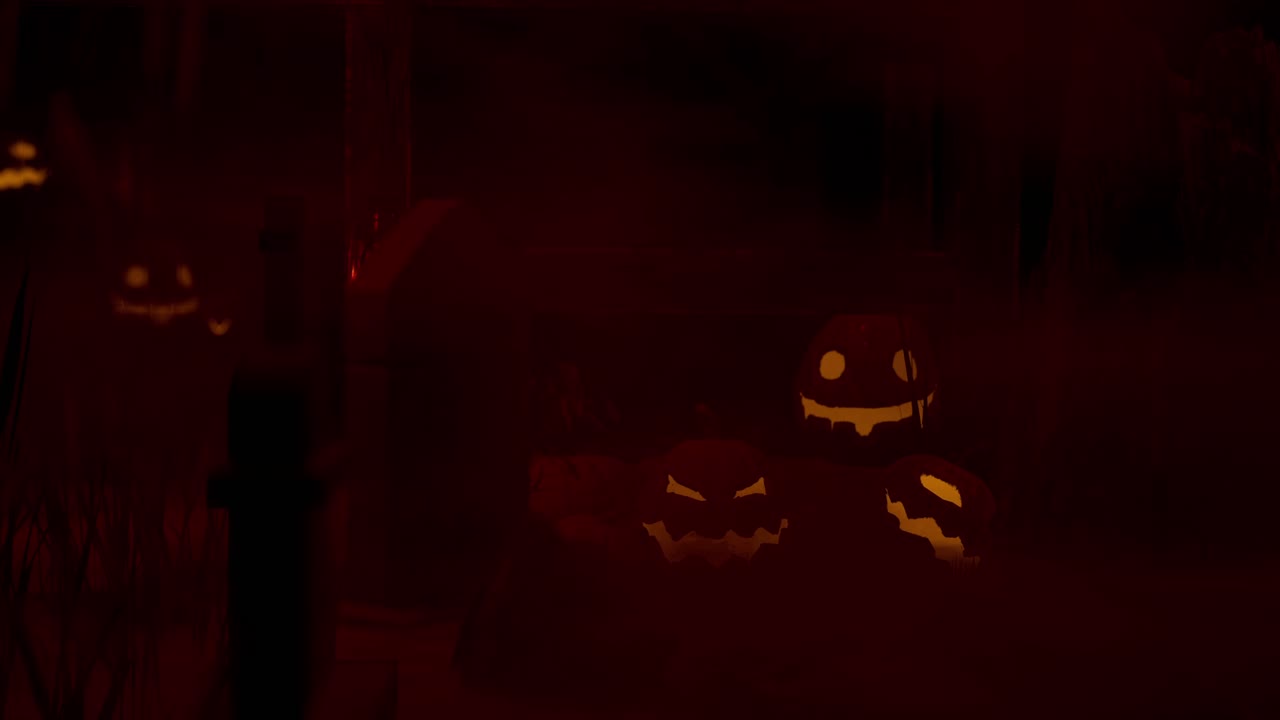 noche de halloween, video en 4k