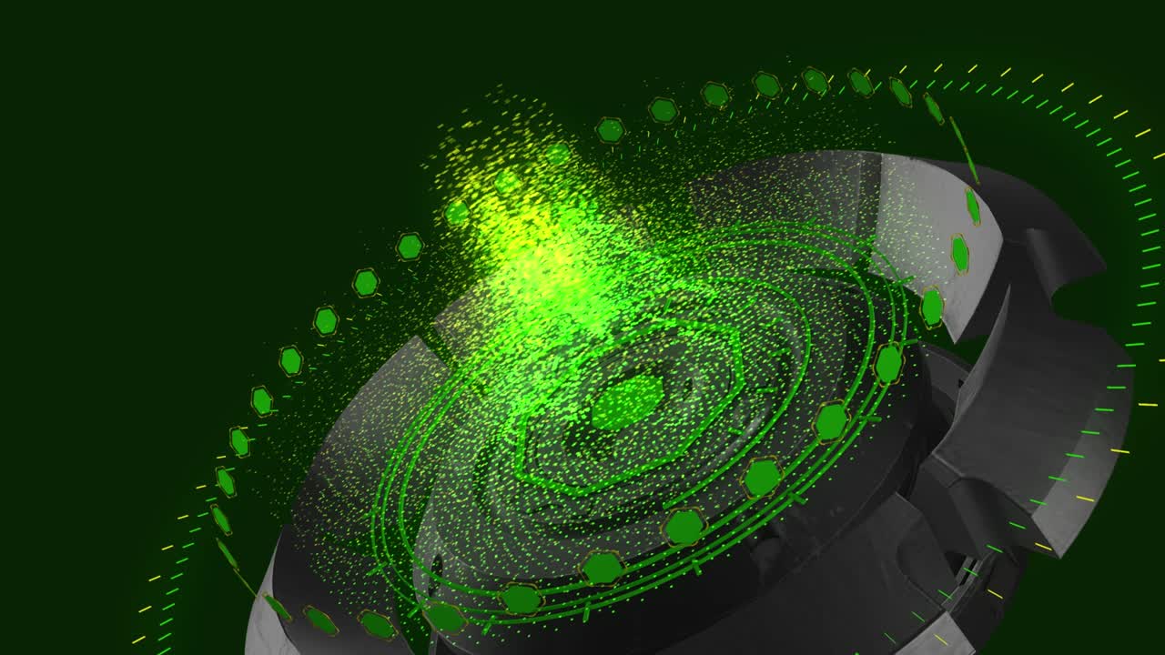 Futuristic HUD 3d screen, Sci-fi display on a background 4k