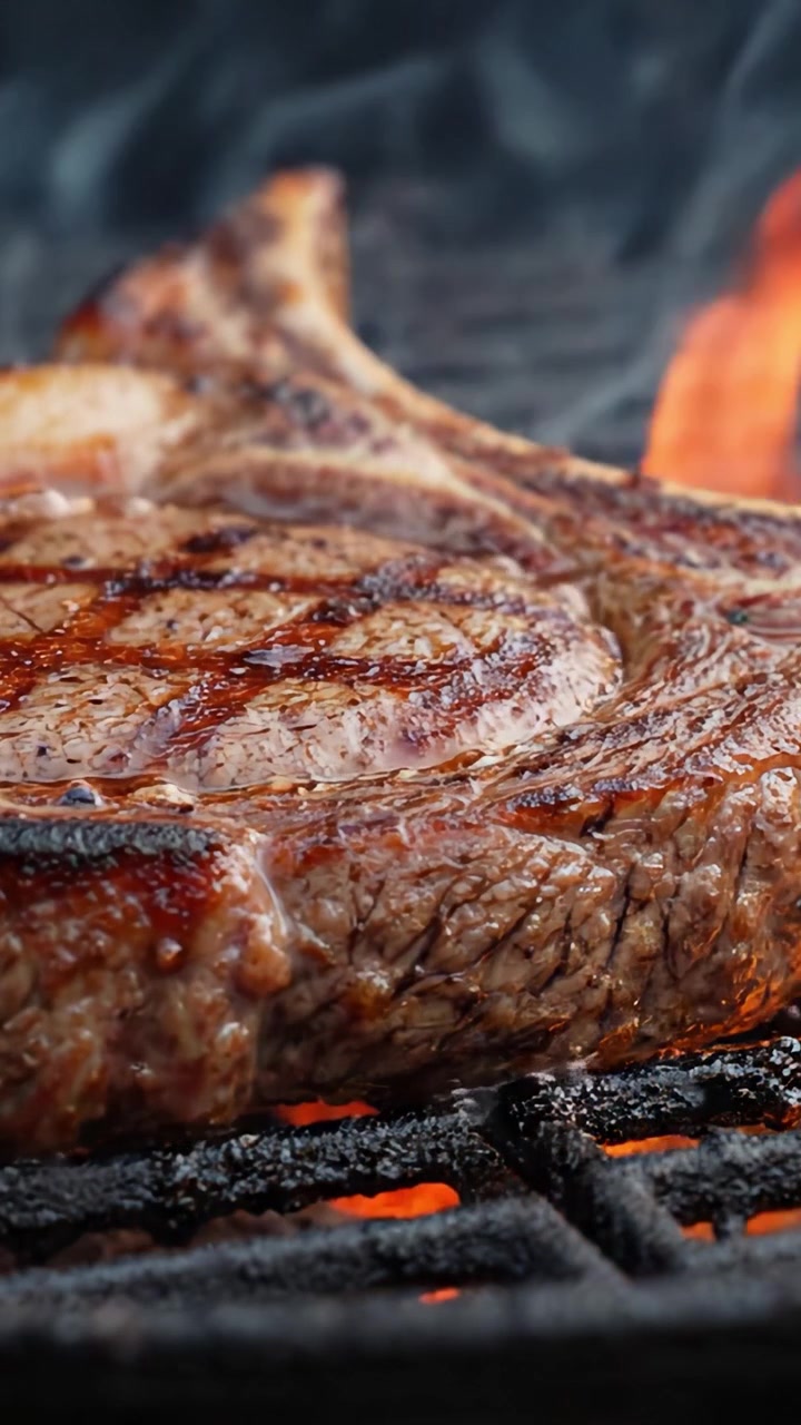 A Perfectly Grilled Steak: Juicy and Flavorful with Beautiful Char Marks from the Grill, Showcasing the Art of Outdoor Cooking and Culinary Excellence.