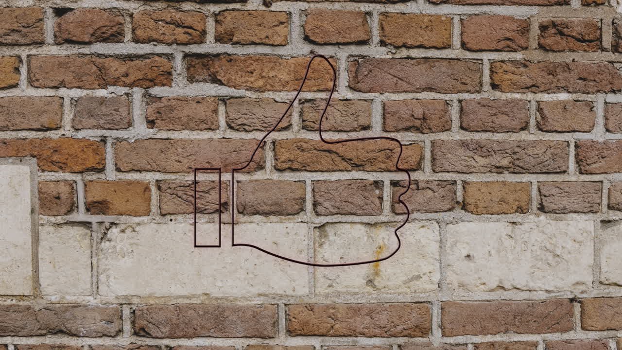 벽돌 벽에 네온 심장 표지판 4k