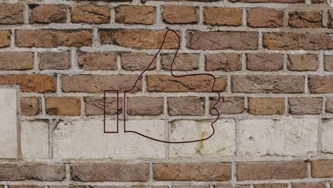 signo de corazón de neón en la pared de ladrillo 4k