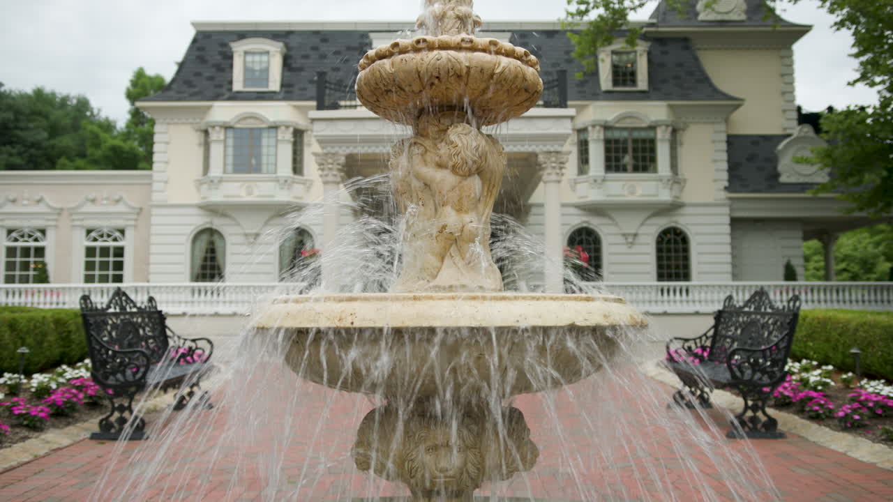 primer plano de la fuente de agua - ashford estate, nj