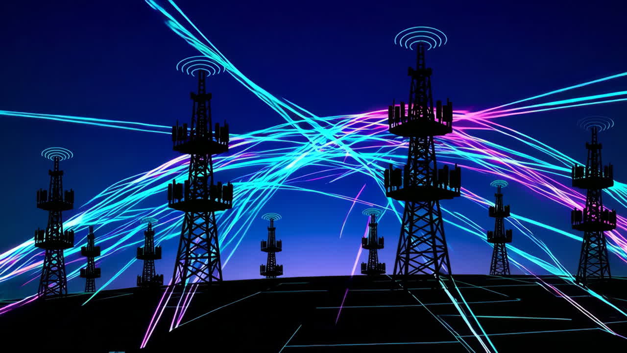Global Network Connectivity: Communication Towers and Data Transmission