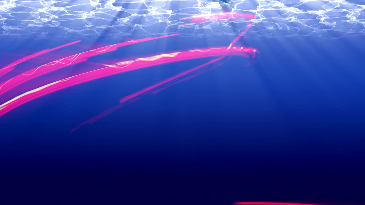 수중에서 움직이는 추상적인 선, 4k, 원활한 루프