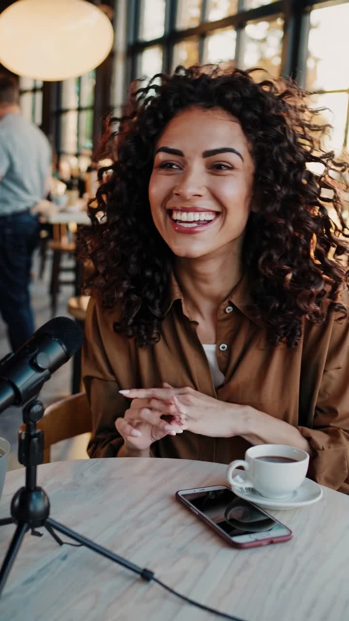 Podcast Interview with Woman in Coffee Shop