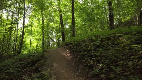 Bergabsprung-Mit-Mtb-Vollgefedertem-Fahrrad-Oder-Fahrrad