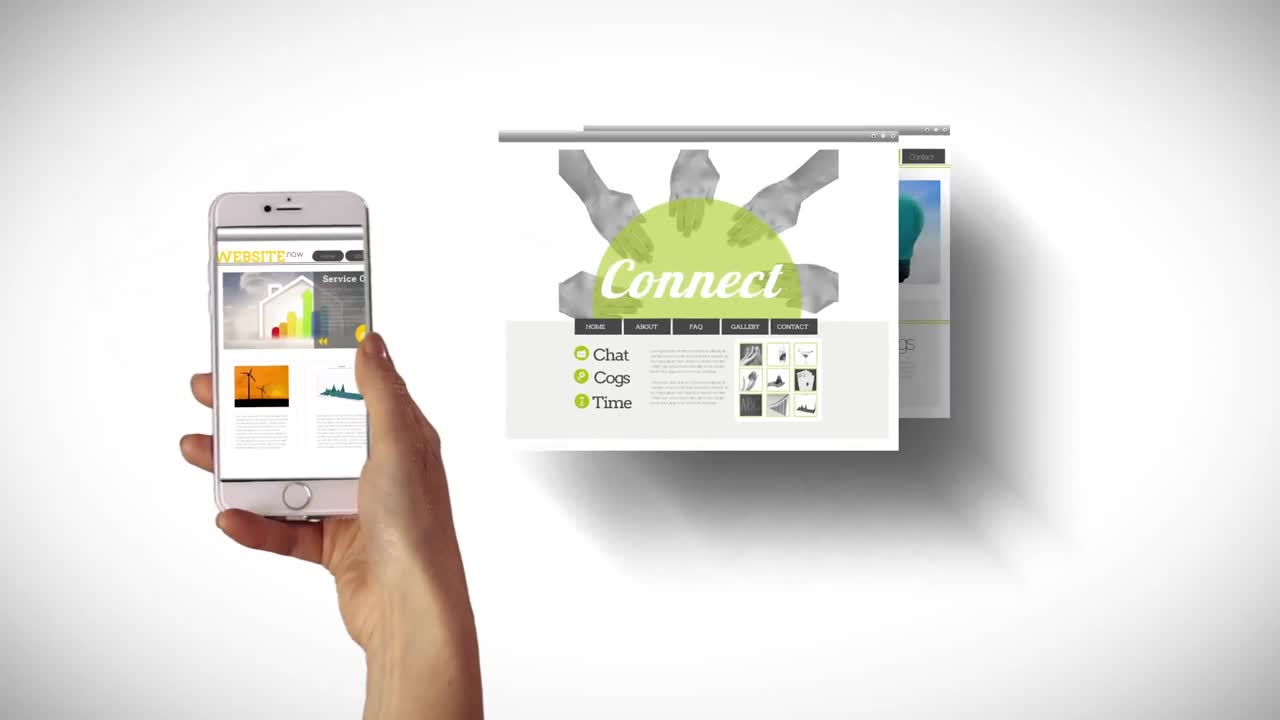 Hand using apps on smartphone