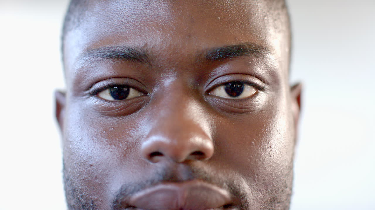 Close-up of an African American man's face