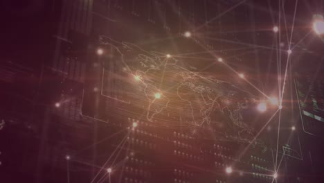 animación de la red de conexiones a través del procesamiento de datos