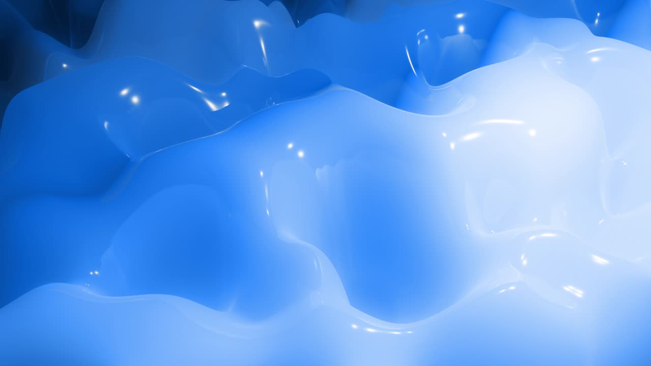 세련된 추상적인 루프 된 배경, 부드러운 반투명한 재료의 변화하는 표면, 창의적인 부드러운 밝은 3d bg, 축제 이벤트에 대한 내부 반이는 4k 블루 그라디언트.