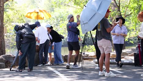 filmación de películas al aire libre