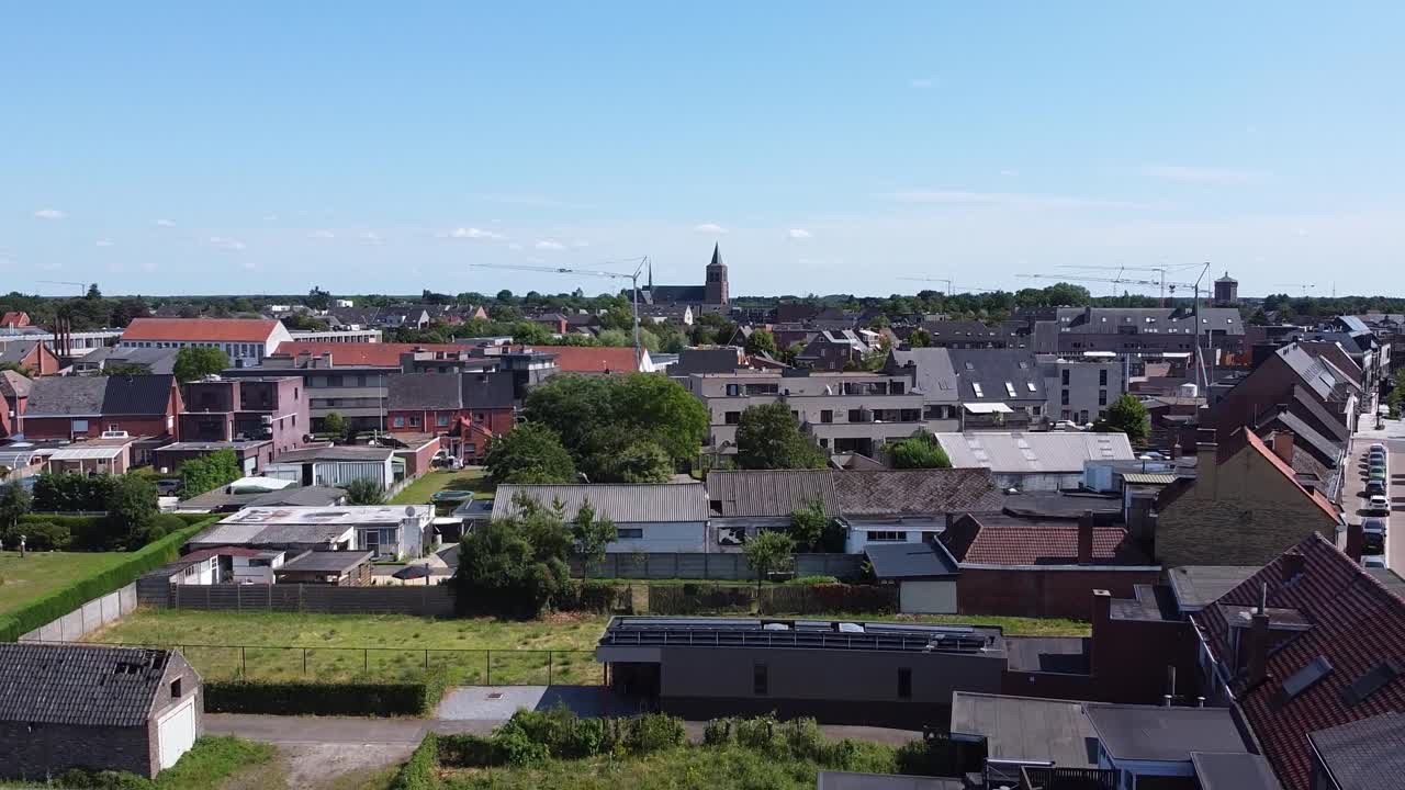 벨기에 림부르크 의 로멜 시내 의 공중 사진