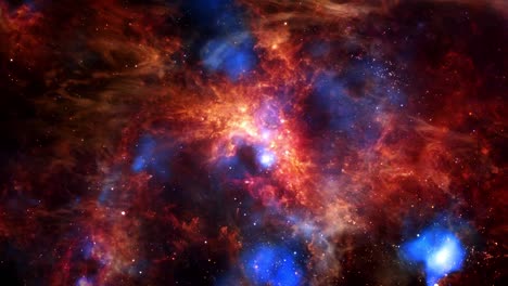 vuelo espacial en bucle exploración del espacio profundo viaje a la nebulosa de la tarántula también conocida como 30 doradus, región hii en la gran nube de magallanes.