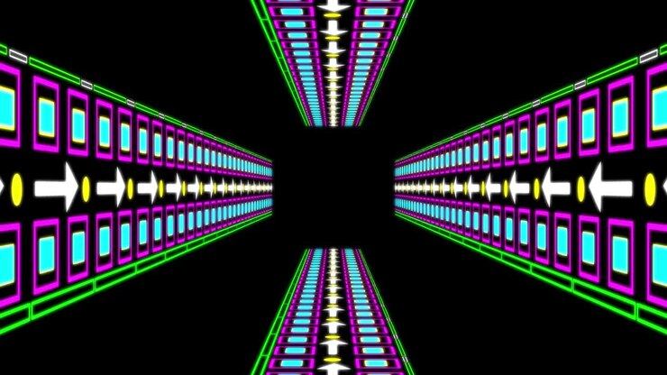 Cyber tunnel progress animation motion graphics