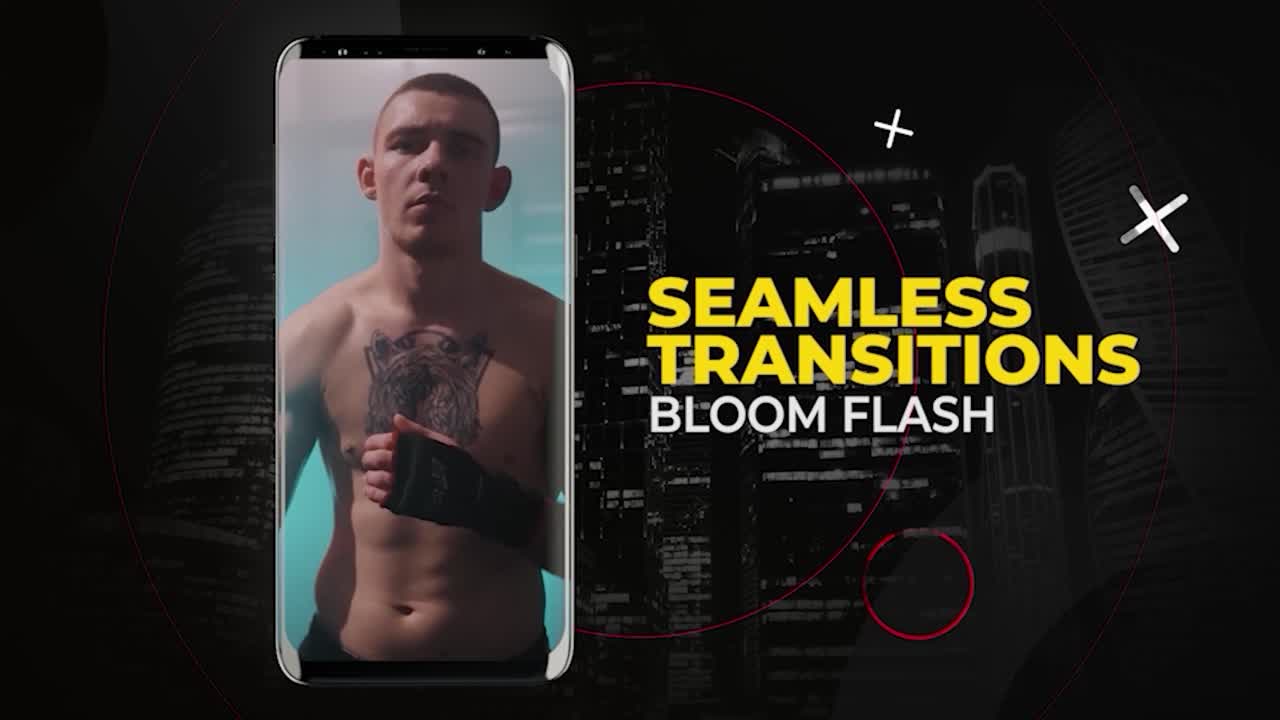 Vertical Bloom Flash Transitions