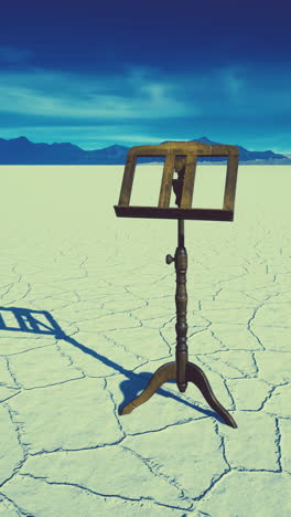 un puesto de música en el desierto