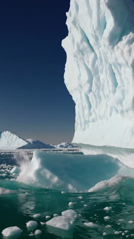 iceberg formations in arctic/antarctic waters