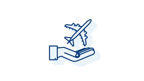 icono de mano de avión, gran diseño para cualquier propósito. avión de papel dibujado a mano. dibujo de línea continua. icono de sombra. gráficos de movimiento.